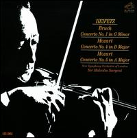 Bruch: Violin Concerto No. 1 in G Minor; Mozart: Violin Concerto No. 4; Violin Concerto No. 5 - Jascha Heifetz (violin); Malcolm Sargent (conductor)