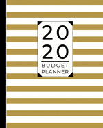 Budget Planner: Weekly and Monthly Financial Organizer Savings - Bills - Debt Trackers Modern Gold White Stripes