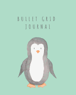 Bullet Grid Journal with Adorable Penguin, 140 Dot Grid Pages, 8 X 10