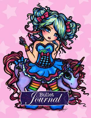 Bullet Journal: LARGE 8.5x11 Grid Dot Rainbow Unicorn Pony Girl - Lynn, Hannah