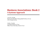 Business Associations: Book 2: A Systems Approach