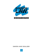 Business Law - Marsh, S B, and Soulsby, J