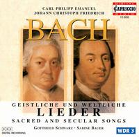 C. P. E. Bach & J. Ch. F. Bach: Sacred and Secular Songs - Gotthold Schwarz (bass); Sabine Bauer (fortepiano)
