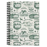 Camping Journal & RV Travel Logbook, Camper Green: Campsite Caravan Holiday Record & Adventure Travel Notebook