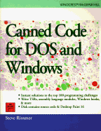 Canned Code for DOS and Windows - Rimmer, Steve, Dr., and Cooke, LeRoy