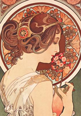 Carnet Blanc, Affiche Mucha, La Primev?re - Mucha, Alphonse (Illustrator)