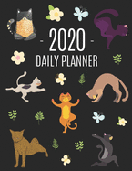 Cat Yoga Planner 2020: For an Easy Overview of All Your Appointments! - Large Funny Animal Agenda - Meditation Kitten Yoga Organizer: January - December (12 Months) - For School, College, Work or Office
