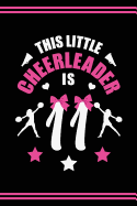 Cheerleader Book Girls Cheerleading Journal: Blank Lined Notebook + Goals and Wish List - Black Cover with Blue Bow & Eat Sleep Cheer Repeat