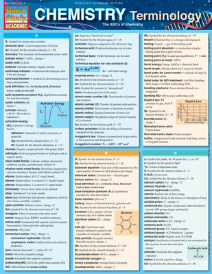 Chemistry Terminology - BarCharts Inc