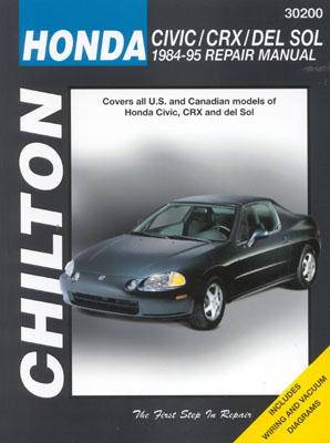 Chilton's Honda Civic, CRX, and del Sol 1984-95 repair manual. - 