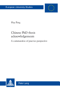 Chinese PhD thesis acknowledgements: A communities of practice perspective