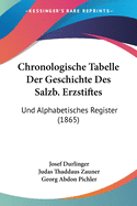 Chronologische Tabelle Der Geschichte Des Salzb. Erzstiftes: Und Alphabetisches Register (1865)