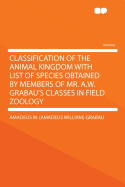 Classification of the Animal Kingdom with List of Species Obtained by Members of Mr. A.W. Grabau's Classes in Field Zoology