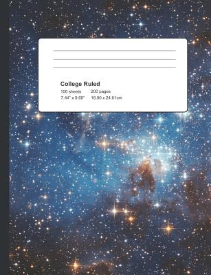 College Ruled Composition Book: Perfect Bound Outer Space Notebook 200 Sheets 100 Pages 7.44 x 9.69 inch Book - Beans, Jolly