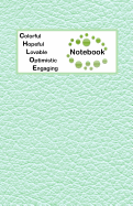 Colorful Hopeful Lovable Optimistic Engaging Notebook: Chloe Bullet Journal with Imitation Leather Texture Cover