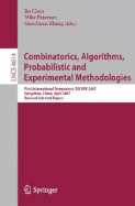 Combinatorics, Algorithms, Probabilistic and Experimental Methodologies: First International Symposium, ESCAPE 2007 Hangzhou, China, April 7-9, 2007 Revised Selected Papers