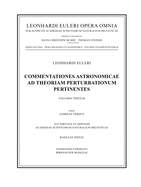 Commentationes astronomicae ad theoriam perturbationum pertinentes 3rd part