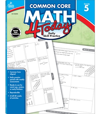 Common Core Math 4 Today, Grade 5: Daily Skill Practice Volume 8 - McCarthy