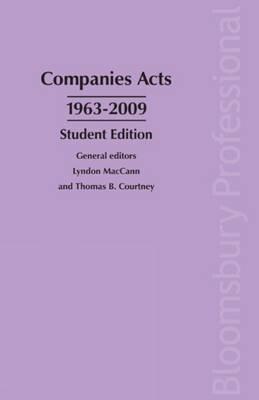 Companies Acts 1963-2009: Student Edition - MacCann, Lyndon, and Courtney, Thomas B.