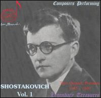 Composers Performing: Shostakovich, Vol. 1 - Beethoven Quartet; Dmitri Tsiganov (violin); Dmitry Shostakovich (piano); Sergei Shirinsky (cello)