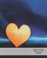 Composition Book: Orange Heart