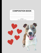 Composition Book: Pitbull Dog Design, Graph Paper, 200 Pages to Use for Writing, School, for Math Homework, or as a Journal