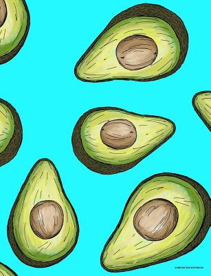 Composition Notebook: Avocado Composition Book/ Notebook, Wide Ruled Paper, Notebook for kids, students, subject daily journal for school, creative writing homework journal, 100 pages - Creative Design Composition Books, and Live for the Moments Journals & Notebook