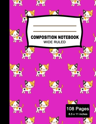Composition Notebook: Beautiful Wide Ruled Paper Notebook Journal - Cute Cat Colorful Pattern Blank Lined Workbook for Teens Kids Students Girls for Home School College for Writing Notes. (Office & School Essentials) - Notebooks, Zoo Spirit