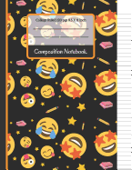 Composition Notebook: Cool Emoji's With Pencils, Stars and Erasers: College Ruled Notebook for Writing Notes... for Girls, Kids, School, Students and Teachers (Back to School Notebook)