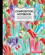 Composition Notebook: Crystal Pattern 7.5 X 9.25 - 110 Page - Wide Ruled