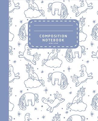 Composition Notebook: Lovely Wide Ruled Unicorn Notebook - Composition Notebook For Girls - School Notebook - Shabibuz Huncle