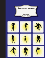 Composition Notebook Wide Ruled 8.5 X 11 Inch 200 Page, Mix Superhero Heroin: Large Composition Book Journal for School Student/Teacher/Office