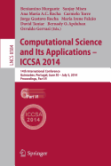 Computational Science and Its Applications - ICCSA 2014: 14th International Conference, Guimares, Portugal, June 30 - July 3, 204, Proceedings, Part VI