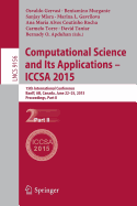 Computational Science and Its Applications -- Iccsa 2015: 15th International Conference, Banff, Ab, Canada, June 22-25, 2015, Proceedings, Part II