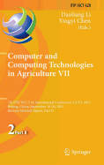 Computer and Computing Technologies in Agriculture VII: 7th Ifip Wg 5.14 International Conference, Ccta 2013, Beijing, China, September 18-20, 2013, Revised Selected Papers, Part II