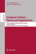 Computer Science -- Theory and Applications: 10th International Computer Science Symposium in Russia, Csr 2015, Listvyanka, Russia, July 13-17, 2015, Proceedings