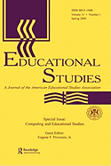 Computing and Educational Studies: A Special Issue of educational Studies