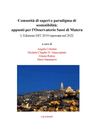 Comunit di saperi e paradigma di sostenibilit: appunti per l'Osservatorio Sassi di Matera: L'edizione ERT 2019 ripensata nel 2022