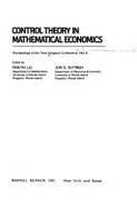 Control Theory in Mathematical Economics: Proceedings of the Third Kingston Conference, Part B