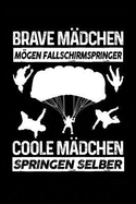 Coole M?dchen Springen Selber: Notizbuch / Notizheft F?r Fallschirmspringen Fallschirm-Springer Fallschirm-Springen Skydiving A5 (6x9in) Liniert Mit Linien