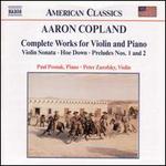 Copland: Complete Works for Violin and Piano