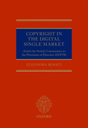 Copyright in the Digital Single Market: Article-by-Article Commentary to the Provisions of Directive 2019/790
