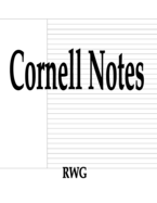 Cornell Notes: 200 Pages 8.5" X 11"