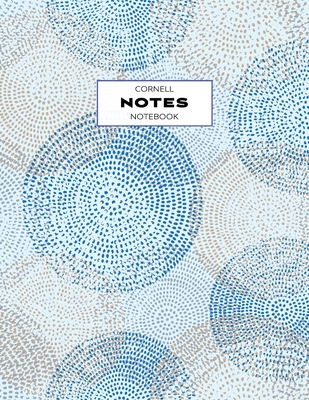 Cornell Notes Notebook: Note Taking with Graph Paper Quad Grid, Index and Numbered Pages, Blue Circles - Willow, Enchanted