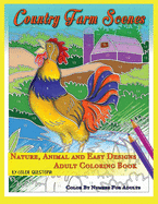 Country Farm Scenes Color By Number For Adults - Nature, Animal and Easy Designs - Adult Coloring Book