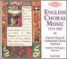English Choral Music, 1514-1682