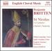 Britten-St Nicolas; Christ Nativity; Psalm 150
