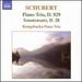 Schubert: Piano Trio, D. 929; Sonatensatz, D. 28
