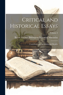 Critical and Historical Essays: Contributed to the Edinburgh Review; Volume 2