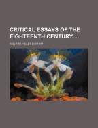 Critical Essays of the Eighteenth Century